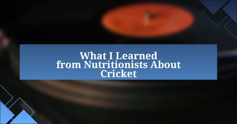 What I Learned from Nutritionists About Cricket